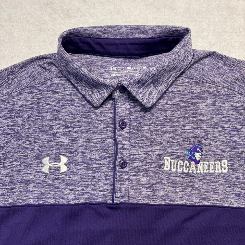 Florida South‎ Western College Buccaneers Polo Shirt Purple by Under Armour 2XL - Picture 2 of 12